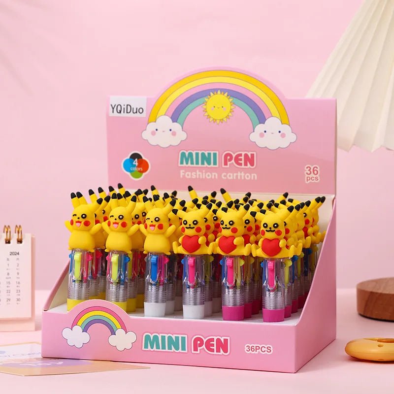 36 peças caneta 4 cores Pokémon - Creative Brinquedos