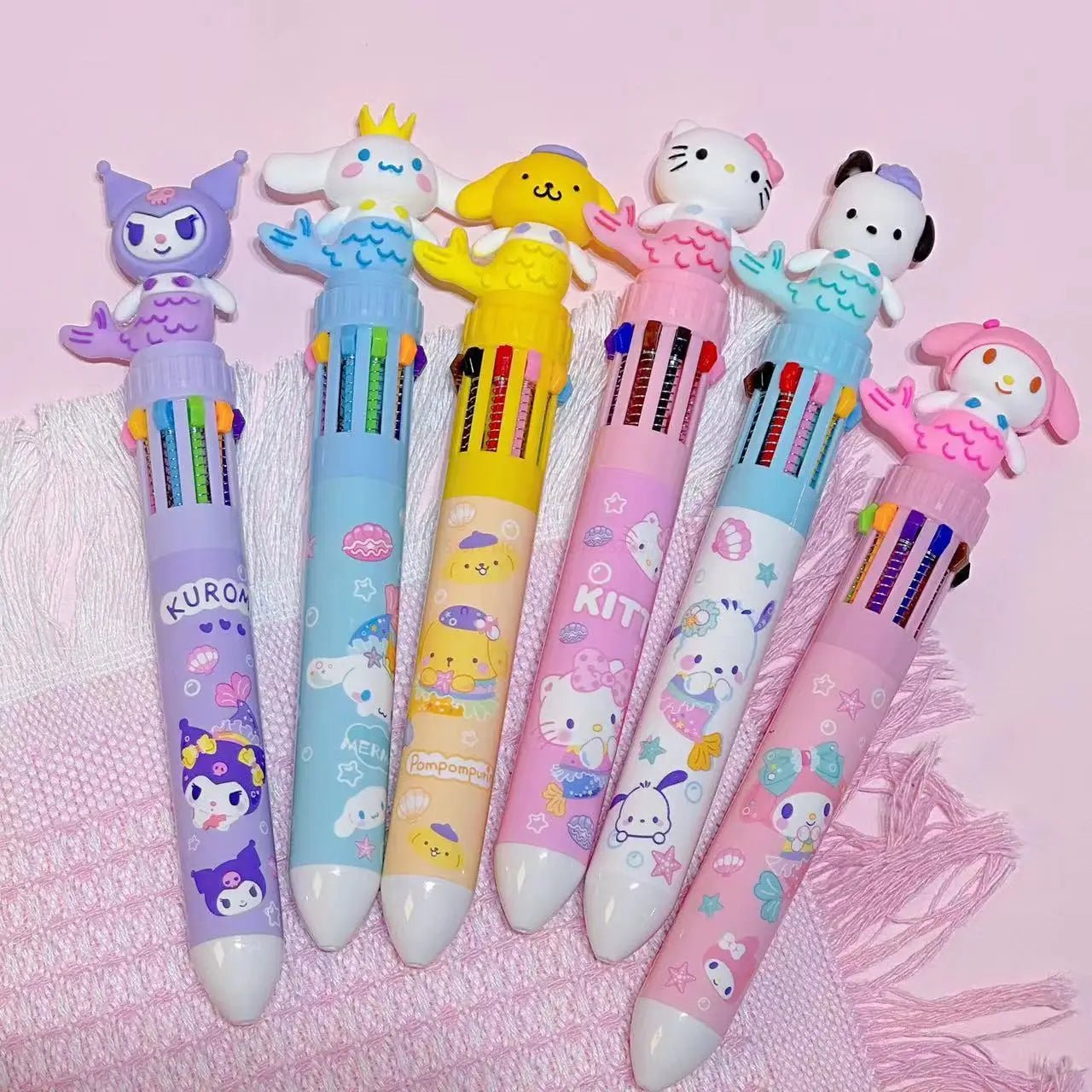 5 canetas Sanrio 10 cores - Creative Brinquedos