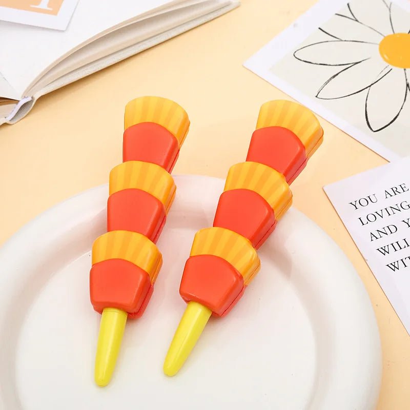 24 peças caneta squishy fast - food - Creative Brinquedos