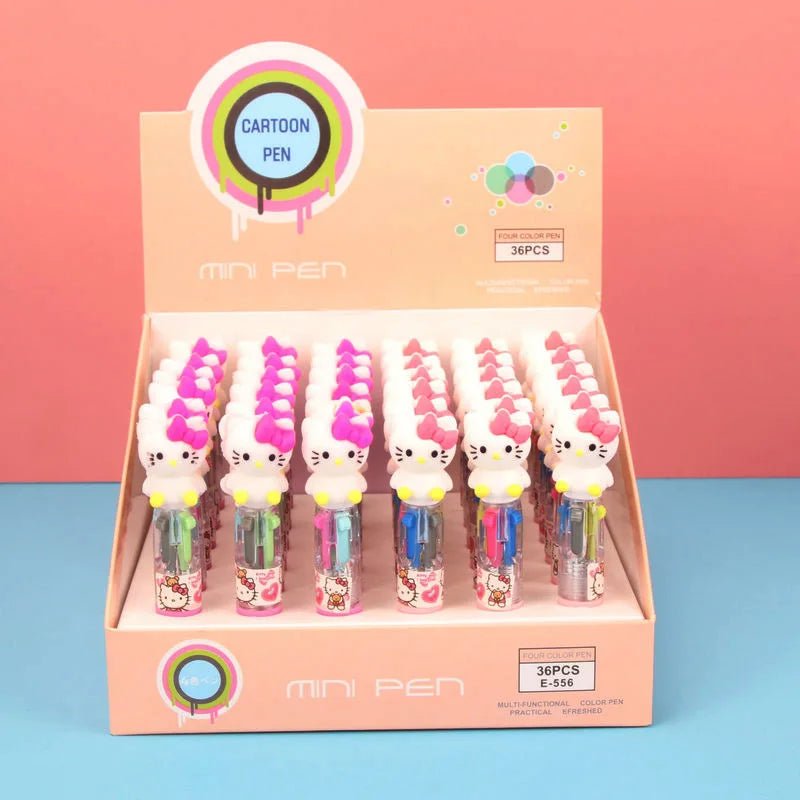 12/36 peças caneta 4 cores Hello Kitty Sanrio - Creative Brinquedos