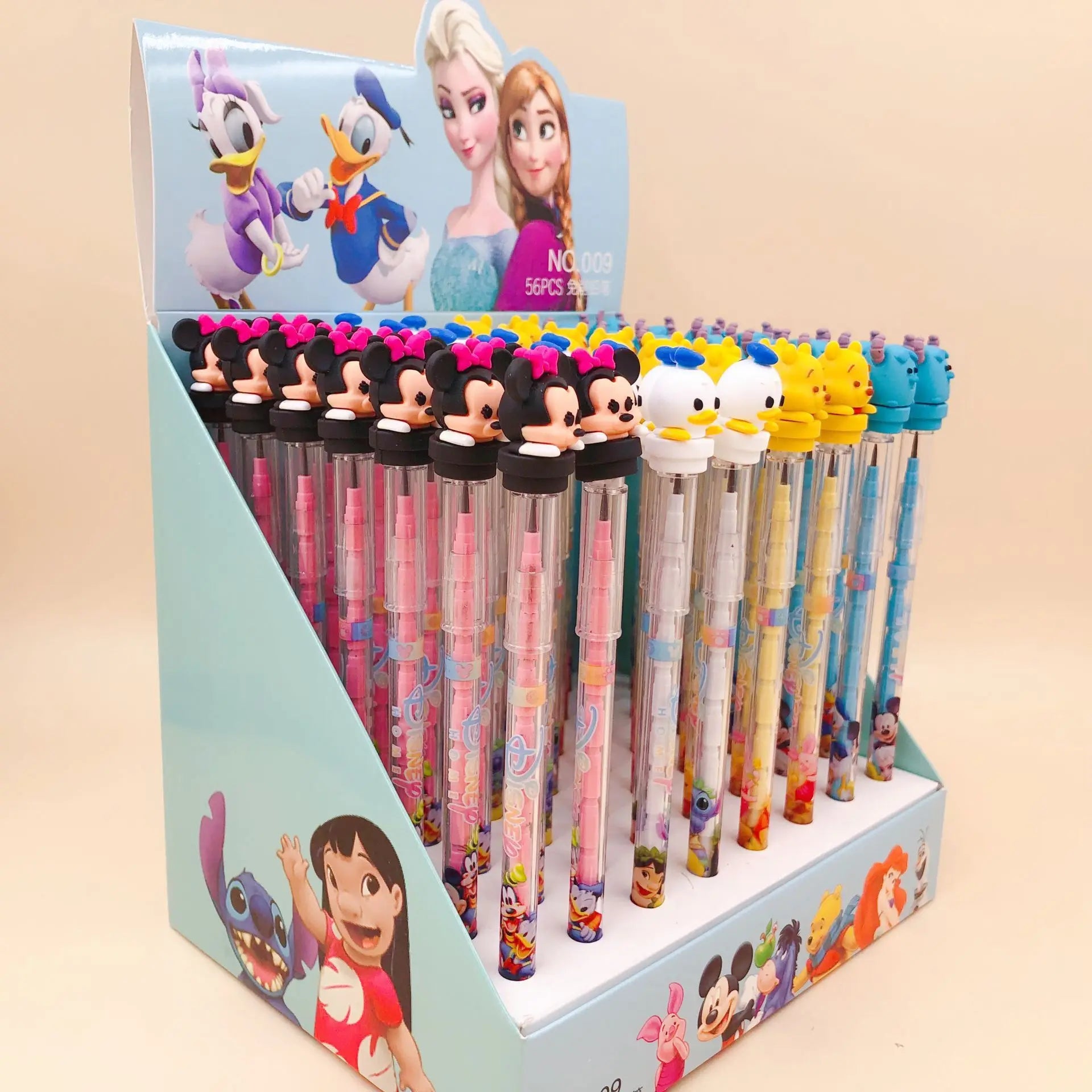 56 peças lapiseira troca ponta Marvel/Disney - Creative Brinquedos