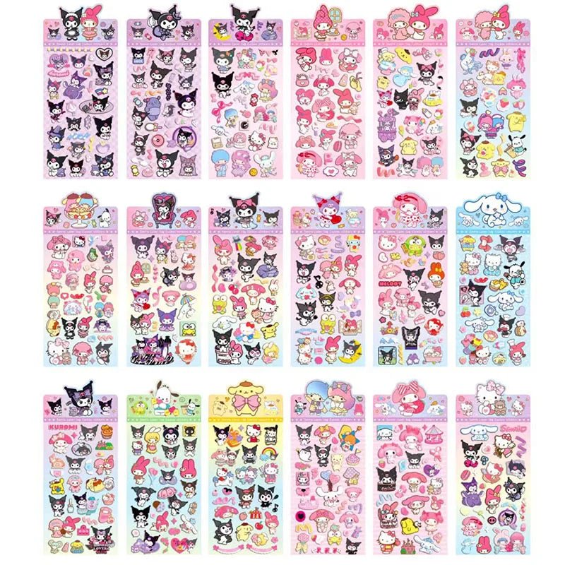 60 cartelas adesivos Sanrio - Creative Brinquedos