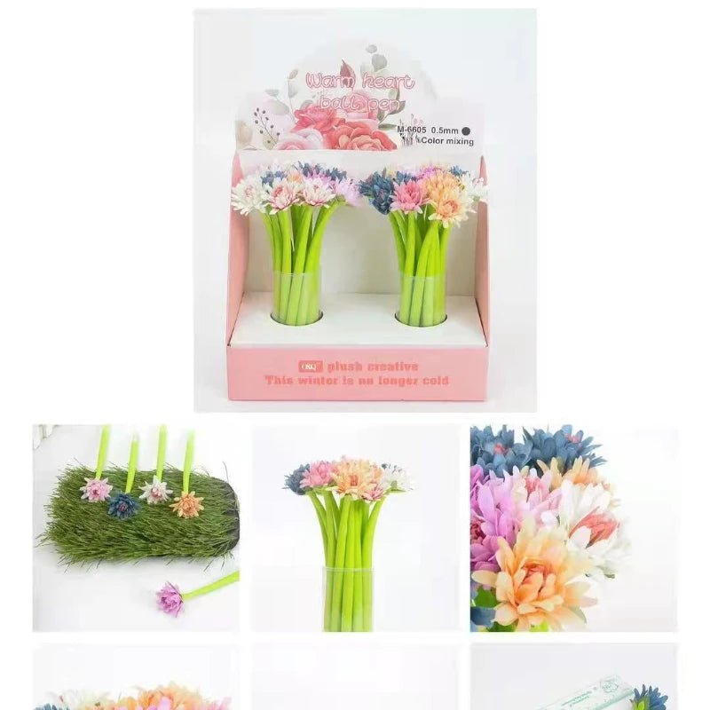 24 peças caneta flor - Creative Brinquedos