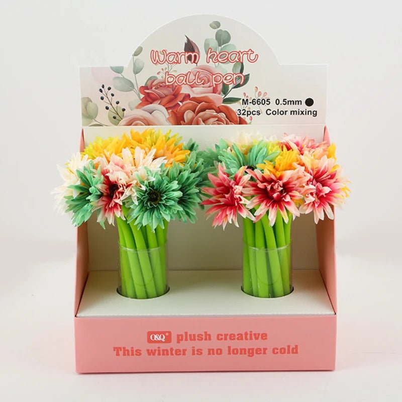24 peças caneta flor - Creative Brinquedos