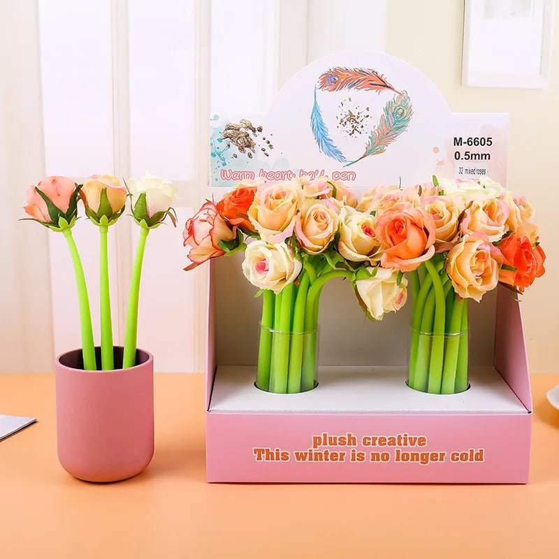24 peças caneta flor - Creative Brinquedos
