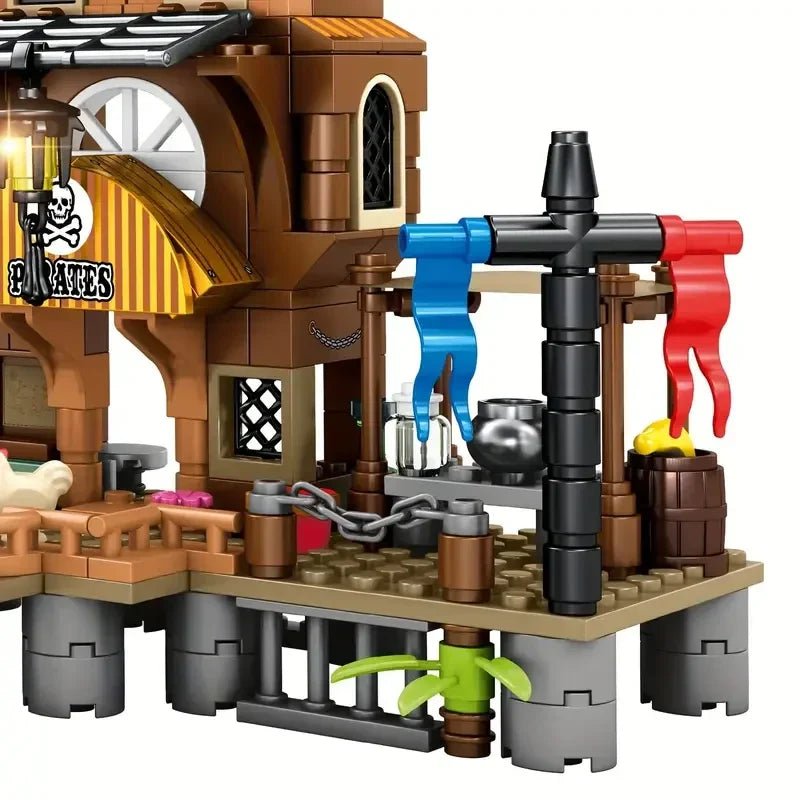 Pirate Builder Kids – Ilha e Navio de Montar - Creative Brinquedos