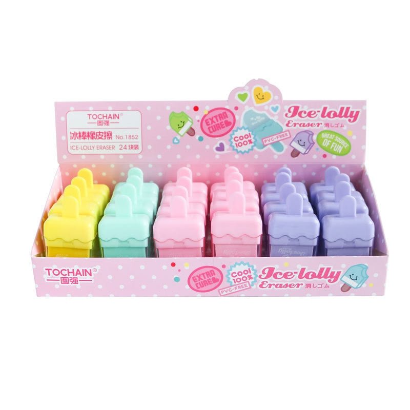 24 peças borracha picolé - Creative Brinquedos